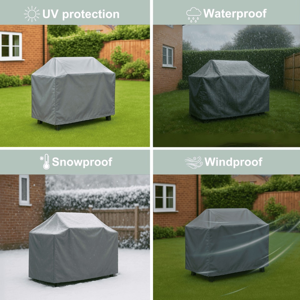 image 1 of Large 110cm Heavy Duty Polyester BBQ Grill Protective Waterproof