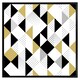image 2 of Gold & black geometric triangles (Picture Frame) Grey | XL