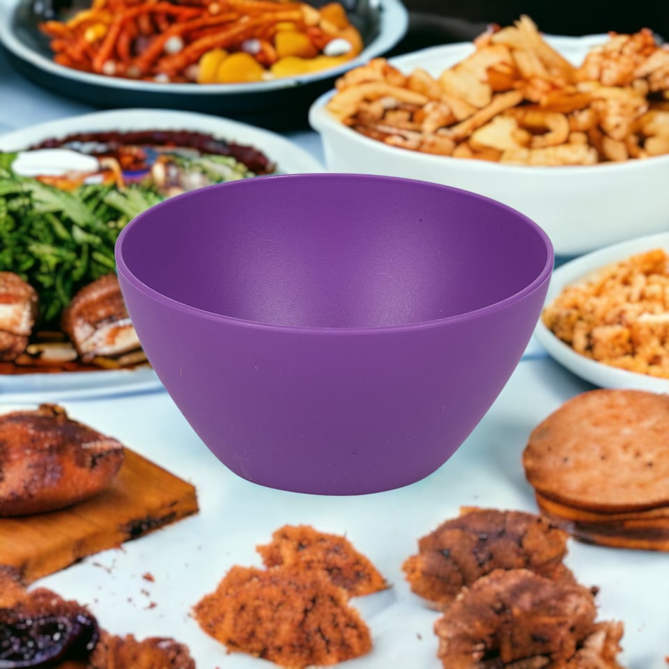 image 1 of 6x Small Plastic Bowls | Purple | 1