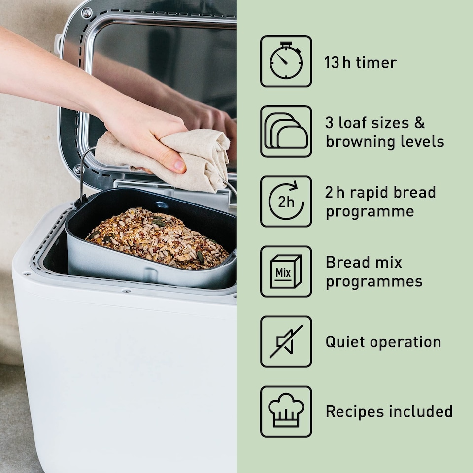 image 1 of Panasonic SD-B2510 Automatic Breadmaker, with Gluten Free Programme - White