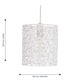 image 6 of Maui - White Cut Out Metal Leaf Pendant Light Shade | White | Small | 1