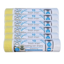 TidyZ Linen Fragranced Swing Bin Liners 50L 10 Assorted Pack