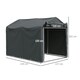 image 5 of Outsunny Garden Tool Storage Shed with Roll-up Zipper Door, Dark Grey Grey