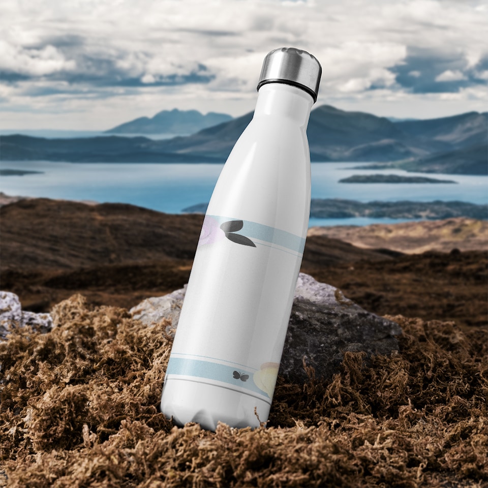 image 1 of Pastel Colour Flowers Stainless Steel Bottle | Multi | 500ml