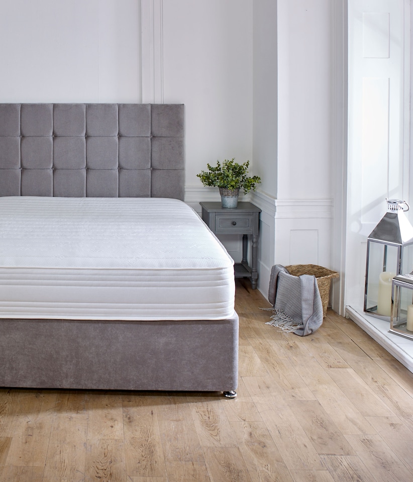 image 1 of Straight Line Hybrid Mattress - Memory Foam & Spring Support | White | Small Single