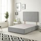 image 2 of Texas Divan Bed Base with 2 Drawers & 30 Inch Headboard Linen Fabric | Silver | Silver