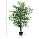 image 3 of Outsunny 145cm Artificial Banyan Plant Faux Decor Tree w/ Pot Indoor