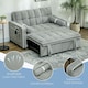 image 5 of HOMCOM 2 Seater Pull Out Sofa Bed with Adjustable Backrest, Light Grey | Multi | Two Seater