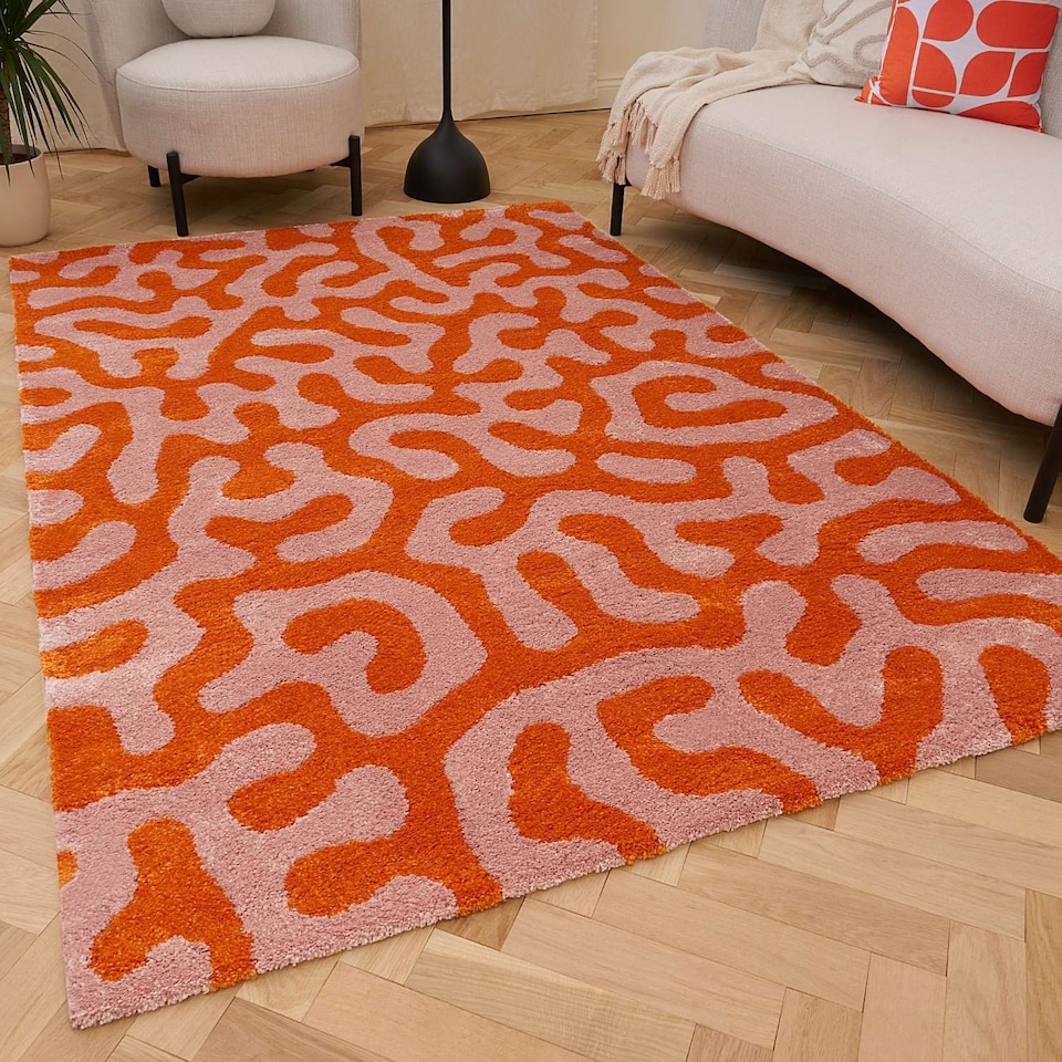 image 1 of The Rugs Joli Collection Abstract Pattern Soft and Dense Pile Living Room and Bedroom Floor Rug