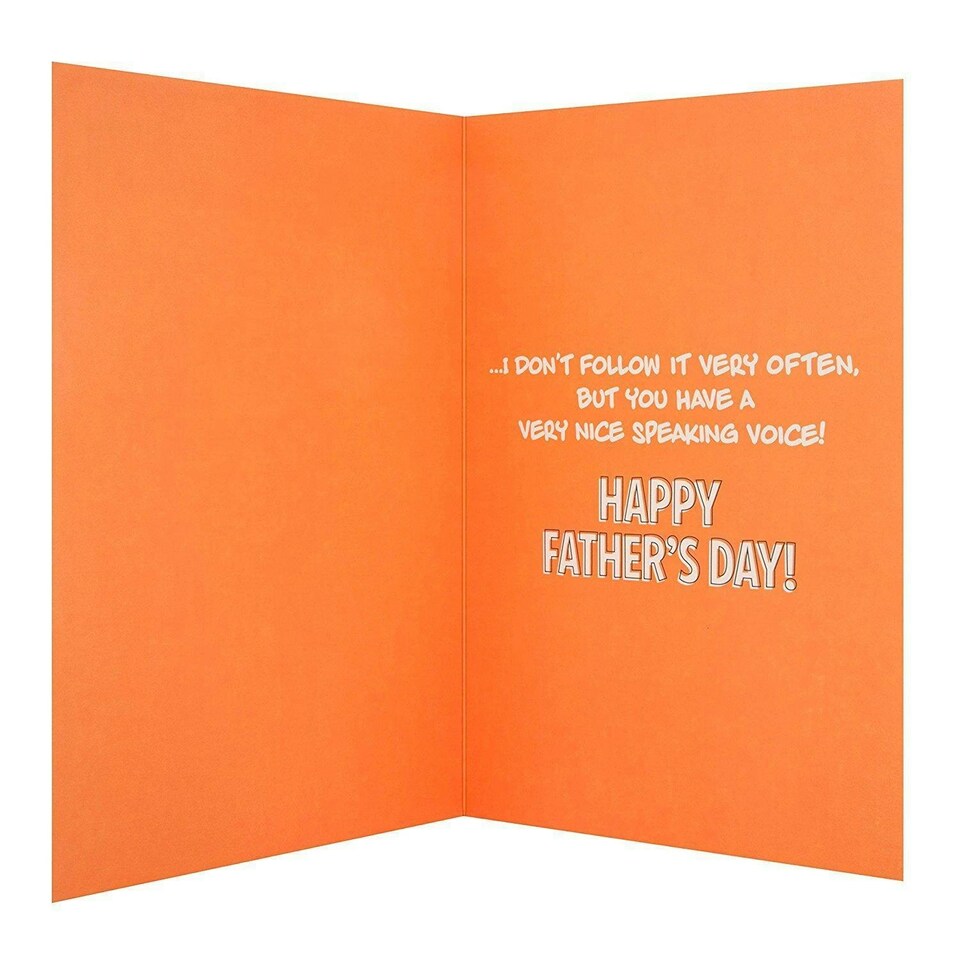 image 1 of Funny Father's Day Hallmark Open Humour 3d Foil New Card 'Advice' Medium
