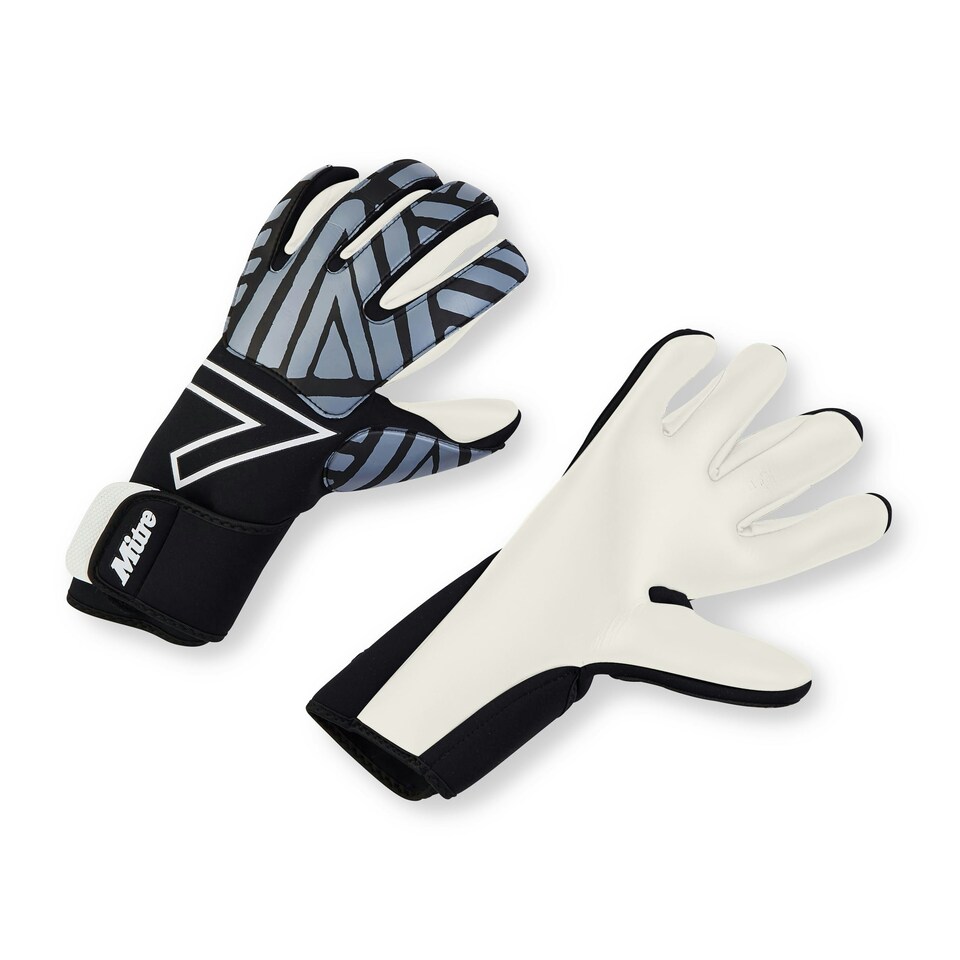 image 1 of 2024 MITRE GOALKEEPING GLOVE IMPEL BLACK/GREY - SIZE 10 - PAIR - MGKG210 Black