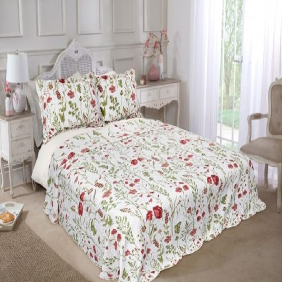 image 1 of Poppies Bedspread Single Bed Multi | Multi | Multi