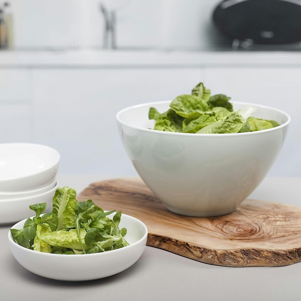 image 1 of Zeal Melamine Salad Bowl, 26cm, Sage Green