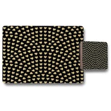 Geometric Glitter Love Hearts (Placemat & Coaster Set)