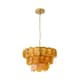 image 1 of ValueLights Juliette Orange 3 Tier Glass Disc Chandelier & Bulb | Orange