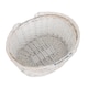 image 4 of Small White Swing Handle Wicker Shopping Basket | White | White | S