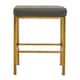 image 2 of Interiors by Premier Baina Dark Grey Pu And Gold Finish Bar Stool