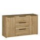 image 2 of Orkney 3 Drawer Sidebaord with 2 Doors in Mauvella Oak