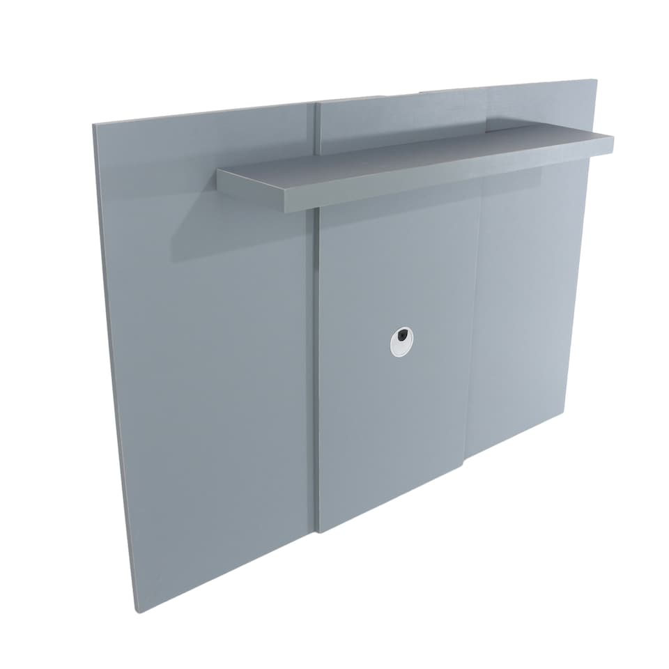 image 1 of Lido TV Display Wall Panel - Extendable or Fixed Media Panel with Adjustable Shelf for TVs