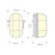image 6 of CGC Lighting Gina Black Outdoor Cage Bulkhead Wall or Ceiling Light E27 IP44 | Black | Black | Height: 17.5 cm, Width: 12.4 cm, Depth: 10.6 cm