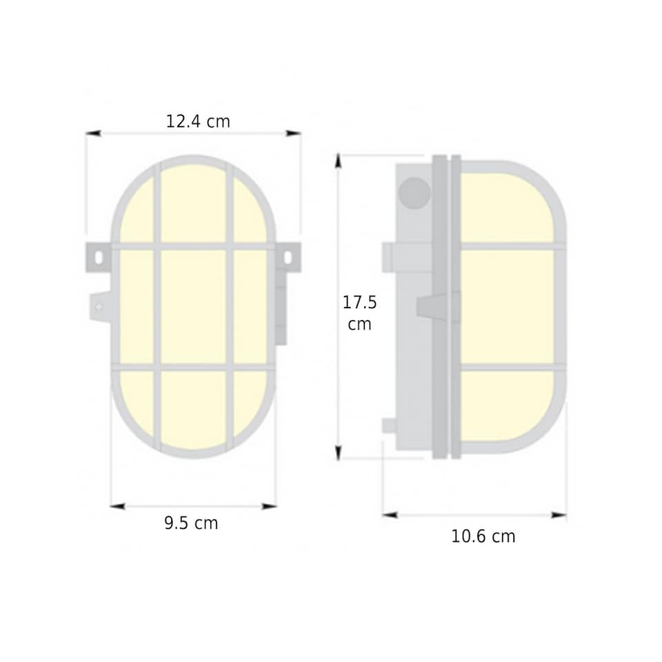 image 1 of CGC Lighting Gina Black Outdoor Cage Bulkhead Wall or Ceiling Light E27 IP44 | Black | Black | Height: 17.5 cm, Width: 12.4 cm, Depth: 10.6 cm