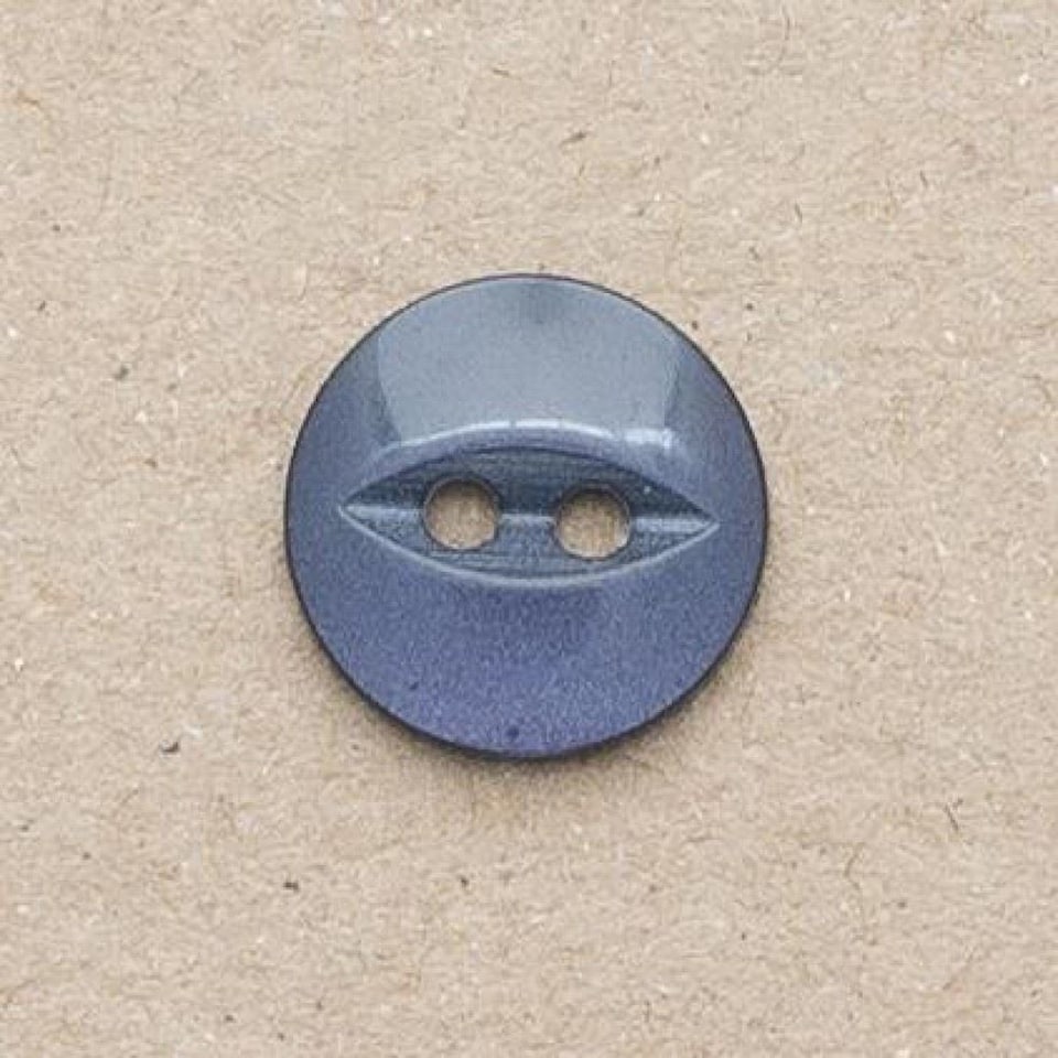 Minerva Navy Blue Round Fish Eye Buttons for Dressmaking - 16mm - per value pack of 100