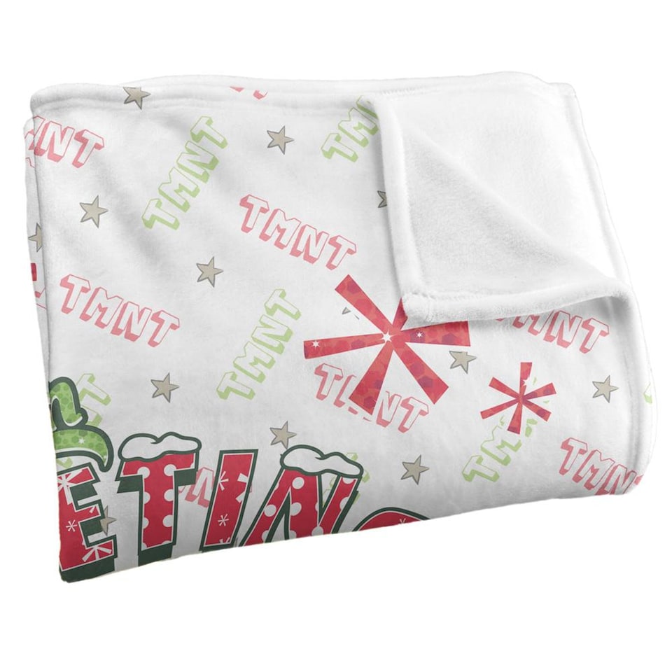 image 1 of TMNT Greetings Silky Supersoft Blanket | Multi | Multicoloured | 152cm x 127cm | 1