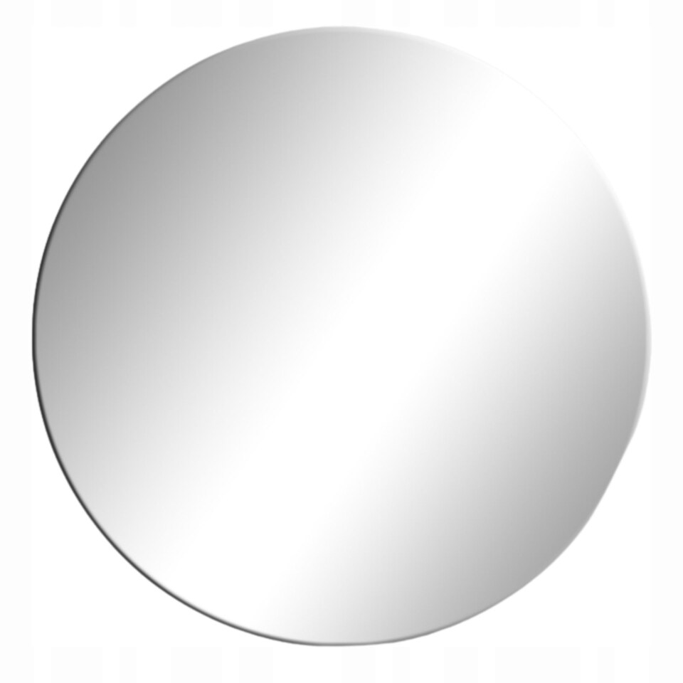 image 1 of Round Bathroom Mirror 80cm Frameless Polished Edge 4mm Silver Glass