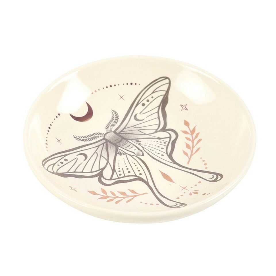 image 1 of Something Different Luna Moth Incense Holder - Beige/Grey - One Size