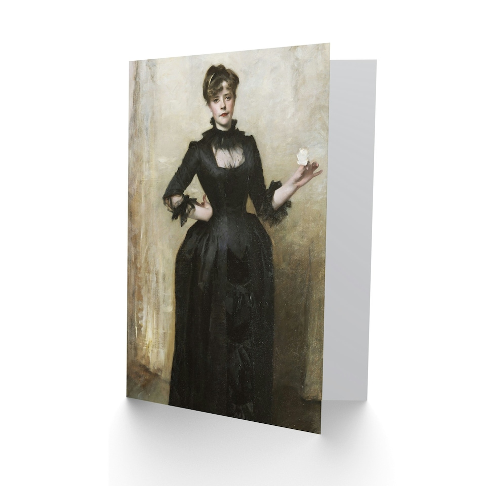 image 1 of John Singer Sargent Art Card Lady with the Rose Portrait