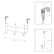 image 3 of Showerdrape Set of 2 Akoya Chrome Over Door Storage Hooks | Silver | Chrome | 2
