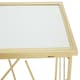 image 5 of Interiors By Premier Sleek Champagne Gold Finish Console Table With Mirror Top, Sturdy  Hallway Table, Decorative Surface Table Gold