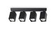 image 1 of Dynamite Square Ceiling Spotlight Bar Black 4x GU10