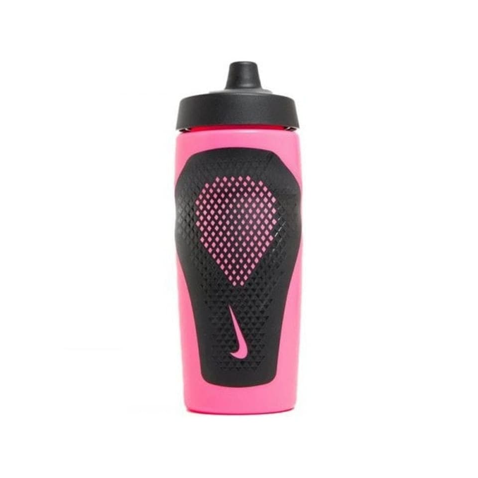 image 1 of Nike Refuel Gripped Water Bottle - Pink Glow/Black/White - One Size