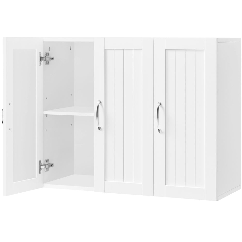 Yaheetech Wall-Mounted Storage Cupboard with Adjustable Shelf
