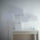 image 2 of Modern Rectangle Linen Light Shade Table or Floor lamps 13 inch Cream