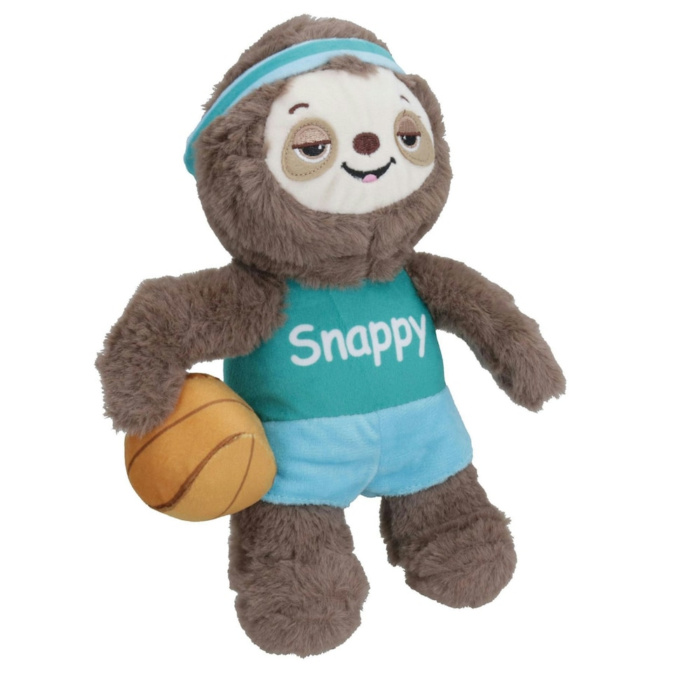 image 1 of Plush Soft Sporty Sloth Snappy Dog Toy Cuddly Play Toy Gift With Squeak