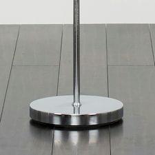 ValueLights Modern Floor Lamp In Polished Chrome Metal Finish With Mustard Shade