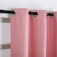 image 5 of Pink Eyelet Curtains - Thermal Blackout Curtains  - 46 x 54 Inch Drop - 2 Panel | Pink | One Size