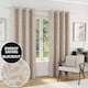 image 1 of Enhanced Living Sherwood 100% Blackout, Thermal Natural Curtains with Eyelet Header (PAIR) - 66x72 inch (168x183cm)