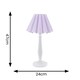 image 4 of ValueLights Victoria White Wood Table Lamp Lilac Scallop Taper Shade