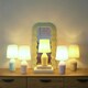 image 1 of ValueLights Arlo Rose Pink Ceramic Table Lamp with Rose Shade