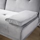 image 8 of Double Sofa Bed Folding Chair Armrests Grey Crushed Velvet Metal Legs Couch