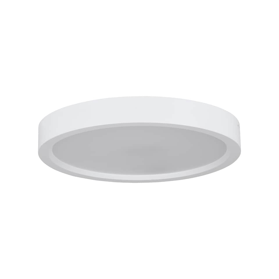 image 1 of EGLO Basic Idun-E Plastic LED Flush Ceiling Light, White | Black