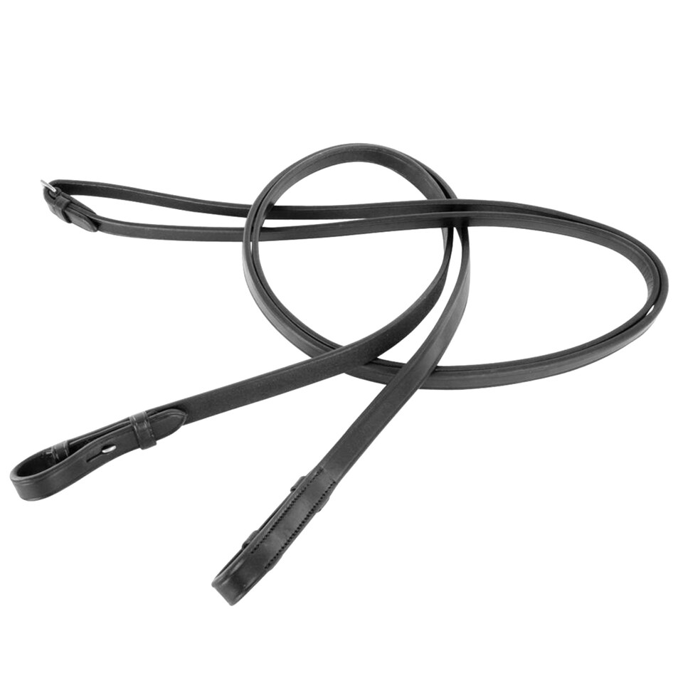 image 1 of Collegiate Plain Leather Reins IV - Black - 54in