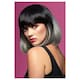 image 1 of Manic Panic Alien Grey Glam Doll Black & Grey Ombre Bob with Fringe Wig