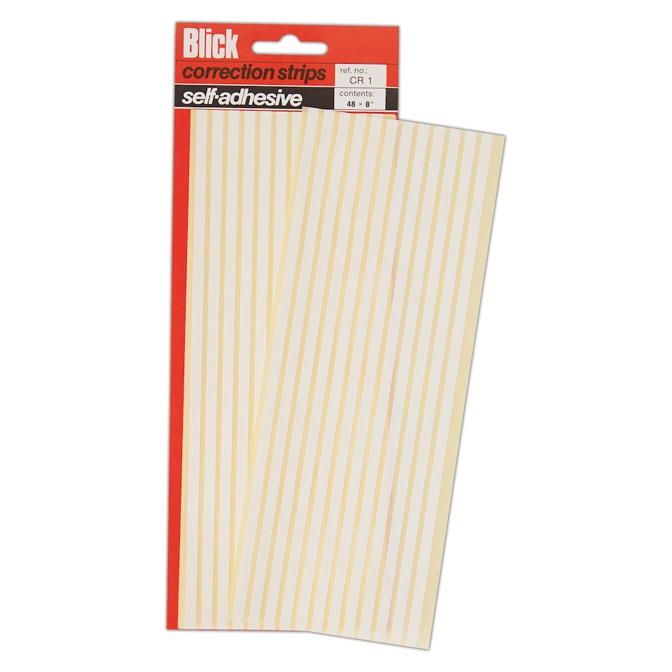 image 1 of Blick Self Adhesive Stickers, 8", Rectangular Strip, White, 48 Labels