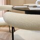 image 4 of OHS Boucle Accent Dining Chair Padded Seat with Metal Legs | Cream