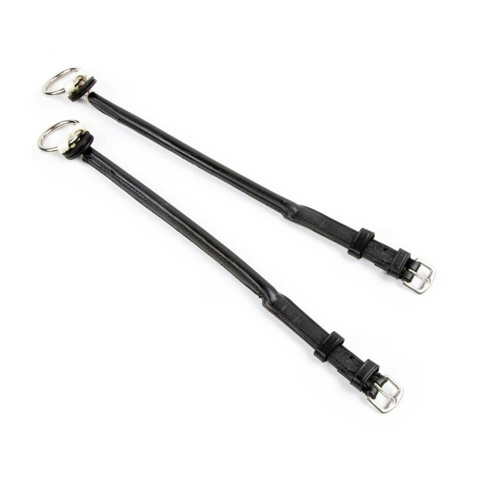 Blenheim Leather Horse Cheekpiece - Black - 12in