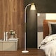 image 2 of HOMCOM Spotlight Reading Standing Lamp with Adjustable Height, White White